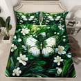 thumbnail image 2 of Homewish Floral Butterfly 4-Piece Full Size Sheets For Teens Adults Girls,Spring Garden Bed Sheets,Exotic Chic Flower Lightweight Sheet Sets,Super Cozy Room Decor, 2 of 7