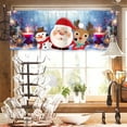 thumbnail image 3 of Goory 1-Piece Rod Pocket Kitchen Valance Christmas Short Curtain Cafe Tier Bathroom Scarf Xams Window Curtain Slot Top Window Drape Christmas Short Curtain C W:57"x H:18", 3 of 4