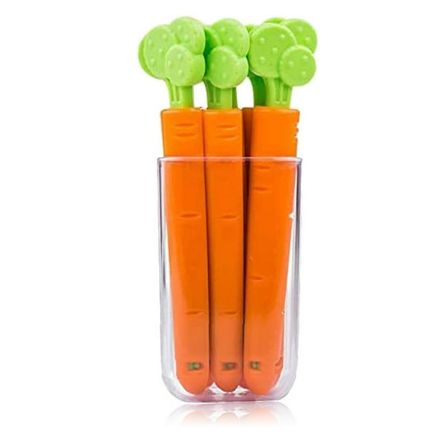 Cateissary Paquete de 5 bolsas de comida de zanahoria Clip de sellado a prueba de humedad sellador a prueba de polvo abrazadera de almacenamiento de Cocina y Comedor Cateissary HA011459-00