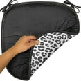 thumbnail image 6 of Safari Chair Seating Cushion Set of 2, Leopard Cheetah Animal Print Kiss Shape Lipstick Mark Dotted Trend Art, Seat Pads with Anti-slip Backing, 16"x16", Charcoal Grey and Pink, by Ambesonne, 6 of 7
