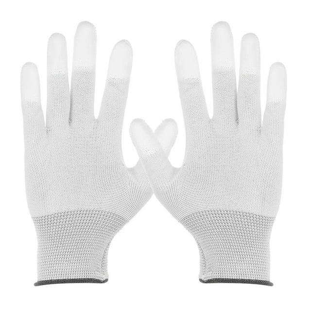 4Set Guantes Anti-Estáticos Guantes Protectores Electrostáticos, Tamaño Grande Blanco