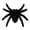 Black, variant on Halloween Simulation Spider,2.75" Plush Spider Ornament,Flocking Spider Horror Simulation With Burrs,Haunted Props,for Courtyards,Living Rooms,Bars,House Decoration
