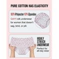 thumbnail image 5 of 4Pack Plus size Women's Briefs Coverage Underwear Ladies Panties for Women Women's High-Waist Light Tummy Control Girdle Panties 2Black+2leopard 2XL, 5 of 6