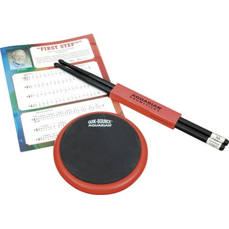 Aquarian QBP6 Quik Bounce Practice Pad, Sticks & Tutorial