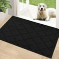 thumbnail image 1 of TIMO Paillasson Intérieur, Tapis de Porte d'Entrée 20"x32 Pouces avec Support en Caoutchouc Absorbant Antidérapant, Lavable Résistant à la Saleté, Tapis Profil Bas pour Entrée, Tapis de Porte pour Chien pour Chaussures et Pattes Boueuses et Mouillées, Noir, 1 of 6