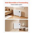 thumbnail image 6 of VEVOR Convection Panel Heater, 1500W Electric Panel Space Heater with Remote & Touch Control, Portable Stand or Wall Mount Design with Anti-Tipping and Overheat Protection for Home and Office, White, 6 of 9