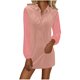 thumbnail image 1 of Vestido Largo con Mangas Largas Vestido de Cuello Redondo de Manga Larga de Color Sólido de la Moda de las Mujeres con Poliéster Suave, Vestido Informal Transpirable para la Primavera Diaria, 1 of 7