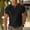 #223-Black, variant on Mens Fashion Solid Pocket Short Sleeve V Neck Polo Shirt Daily Business Casual Top Sky Blue XL Gifts for Father