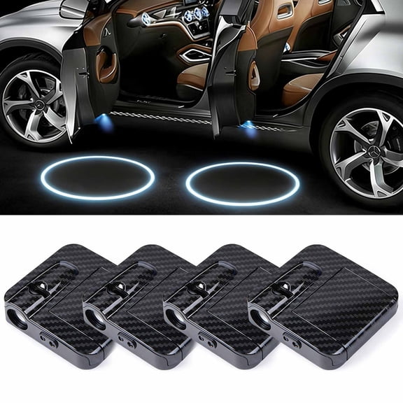 4PCS Car Door Projector Lights for Tesla Model S Model 3 Model X Model Y