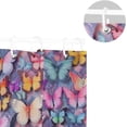 thumbnail image 5 of Colourful Butterfly Shower Curtain for Bathroom, Bath Bathroom Accessories with 12 Pack Hooks for Home Hotels, 60 X 72 in Home Decor, 5 of 6