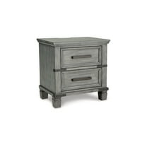 Signature Design by Ashley Russelyn 2 Drawer Nightstand, Gray