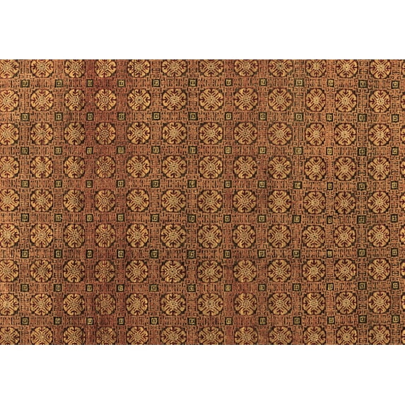 Ahgly Company Indoor Rectangle Abstract Brown Modern Area Rugs, 7' x 9'