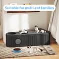 thumbnail image 5 of Joxxoaa Outdoor Resin Weatherproof Cat House, Ventilated and Insulated for Cats, Kittens, and Puppies, Washable, Easy to Assemble, Scratch- and Bite-Resistant, Non-Stick to Hair (Black), 5 of 8