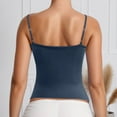 thumbnail image 5 of YUEHUA Women's Double Lined Basic Tank Top Adjustable Spaghetti Straps Sleeveless Camisole Shirts, 5 of 7