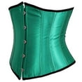 thumbnail image 3 of SRZYMJ Womens Bustier Corset Top Plus Size Satin Waist Cincher Overbust Bustiers, 3 of 4