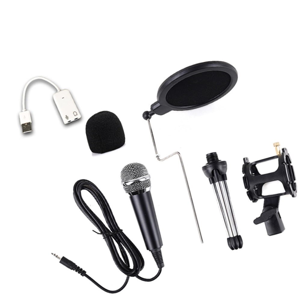 Enhances Streaming Microphones System Built In Sound Card 9 Vocal Effects 200M Wireless Ranges for PC Mobile Devices