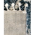 thumbnail image 7 of Unique Loom Hygge Shag Collection Area Rug - Trellis (5' 1" x 8' Rectangle Blue/Beige), 7 of 7