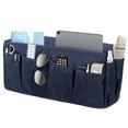 thumbnail image 2 of Spencer Non-Slip Sofa Coach Chair Armrest Organizer Waterproof Remote Control Storage Holder Cover with 5 Pockets for Phone, Magazines, Ipad (19.7*8.6*5.9inch, Navy), 2 of 8