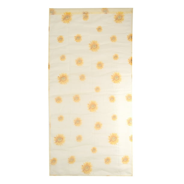 Cortinas decorativas, cortina transparente con patrón de girasol, cortina floral, tecnología innovadora
