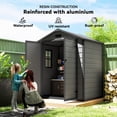 thumbnail image 4 of Outsunny 6' x 4.5' Lockable Outdoor Storage Shed with Double Doors Vent, 4 of 10