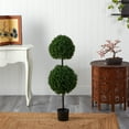 thumbnail image 4 of Nearly Natural 3.5 ' Boxwood Double Ball Artificial Topiary Tree UV Resistant (Indoor/Outdoor), 4 of 5
