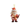 thumbnail image 6 of AMARHH Santa Claus Hanging Ornaments, 3D Flat Plastic Christmas Decorative Pendants, Hanging Decor Holiday Party Gifts for Christmas Tree Decor, 6 of 7