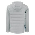 thumbnail image 3 of Men's Cutter & Buck Gray Los Angeles Dodgers Evoke Hybrid Eco Softshell Recycled Full-Zip Hoodie, 3 of 3