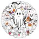 thumbnail image 4 of Pegatinas Funnys Ghosts de vinilo impermeable para anime, 50 unidades/lote, 4 of 5