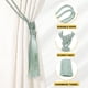 thumbnail image 3 of Uxcell Sujetadores de Cortinas, Paquete de 4 Sujetadores de Cortina Elegantes Hechos a Mano con Borlas Clips para Ventanas Soporte Decorativo, Azul Grisáceo, 3 of 7