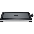 thumbnail image 2 of Electric Smokeless Indoor Griddle, Flat Top Grill, 1800W Fast Heat Up BBQ Grill, Large Nonstick Cooking Plate, 5 Levels Adjustable Temperature, Detachable & Dishwasher Safe, Cool-touch Handles, Black, 2 of 7
