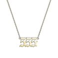 thumbnail image 1 of Collier Chiffre Ange Argent/or en Acier Inoxydable Numérologie Bijoux, 1 of 1