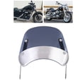 thumbnail image 4 of Motorcycle Windshield, Black Motorcycle Wind Deflector Retro Round Universal  for 5-7 inch Headlights for Comfortable Riding, 4 of 8