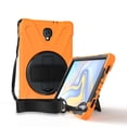 thumbnail image 5 of KIQ Galaxy Tab A 10.5 Case, 2018, T590 Heavy Duty Shield Cover Tempered Glass Screen Protector Shoulderstrap for Samsung Galaxy Tab A 10.5 SM-T590/SM-T595 [Orange], 5 of 7