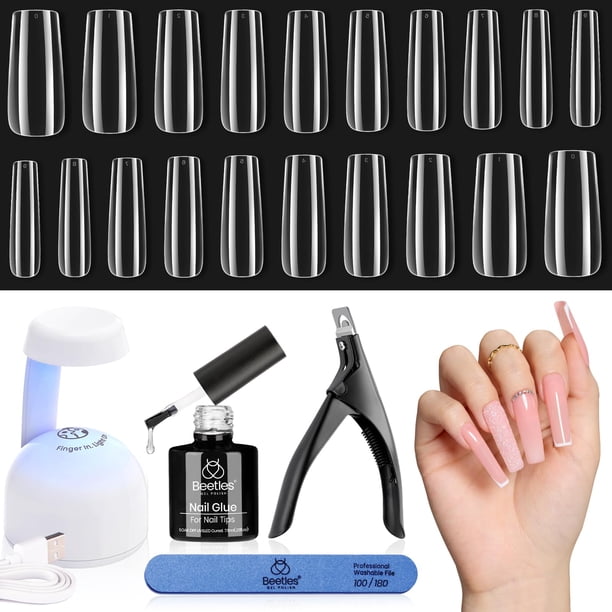 Kit de uñas de gel para uñas con forma de escarabajos, fácil de extender, 240 unidades