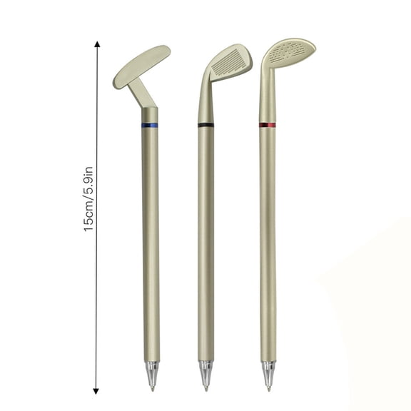 Clearance Under $1.69! 1PC Golf Club Ballpoint Pen, Funny Sports Design Retractable Pen with Gel Ink, Plastic, for Office & Gifting, (One Size, Red)