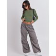 thumbnail image 6 of Luniro Long Sleeve Shirts for Women Boat Neck Tight Fit Going Out Crop Tops Y2k Teens Girls Basic T Shirt, 6 of 8