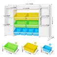 thumbnail image 7 of Homfa Kids Toy Organization Cubby Bookcase with 8 Bin, 2 Door White Storage Organizer Bookshelf for Children Room Playroom, 7 of 7