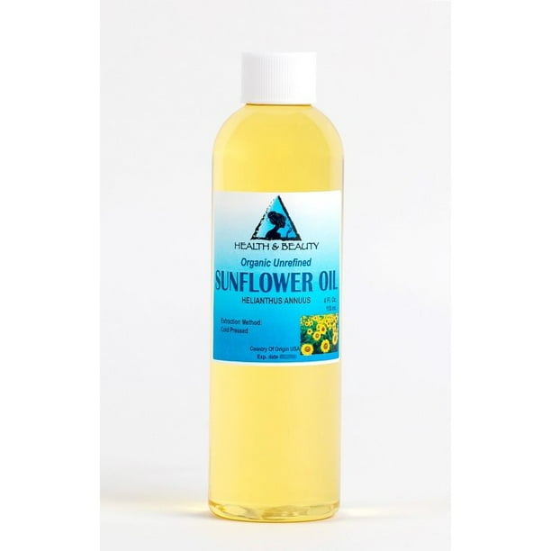 SUNFLOWER OIL UNREFINED ORGANIC CARRIER COLD PRESSED VIRGIN RAW PURE 4 OZ