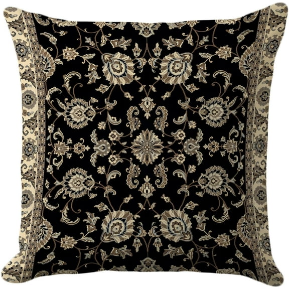 Ethnic Bohemian Pillow Covers 18X18 Inch - Vintage Persian Carpet-Inspired Design, Decorative Cushion Case for Home Decor, Perfect for Living Room and Bedroom