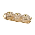 thumbnail image 3 of Plateau de Service pour Collations aux Fruits Bols de Service Contenant de Rangement Dessert Collations pour Mariage Ambre 3 Bols, 3 of 8