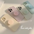 thumbnail image 2 of Funda a prueba de golpes para iPhone, carcasa de silicona suave y lisa con soporte, Color caramelo, para iPhone 15, 14, 13, 12, 11 Pro Max, 7, 8 Plus, XS, X, XR, SE 3, 2 of 5
