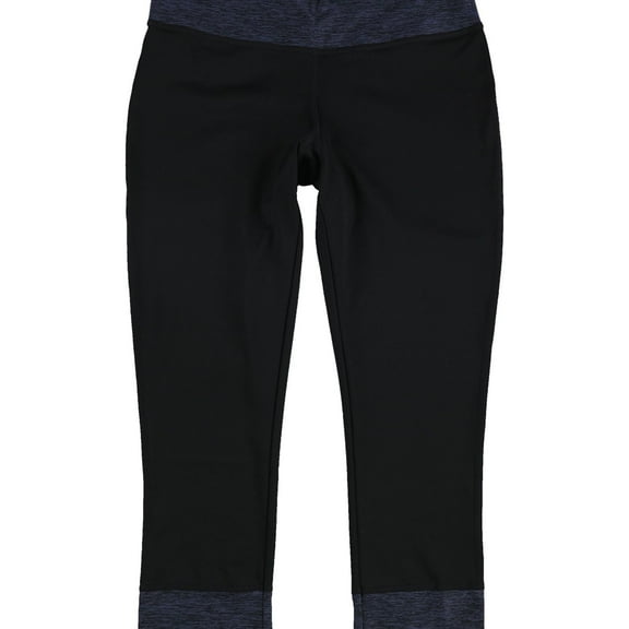 Ideology Womens 2-Tone Casual Leggings, Black, X-Small