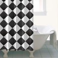 thumbnail image 4 of Black and White Checkerboard Checkered Pattern Shower Curtain 36"x72" ,Bathroom Decorative Shower Curtains Set with 12 Hooks,Modern Waterproof Washable Shower Curtain, 4 of 6