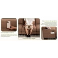 thumbnail image 4 of Grand Canapé Sectionnel en Lin à 6 Places avec Pouf de Rangement et Ports USB - Canapé d'Angle Moderne Brun pour Salon, 4 of 14