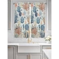thumbnail image 2 of Blue Coastal Living Room Curtains 2 Panel, Summer Beach Coral Shell Starfish Seahorse Cafe Window Treatment, Extra Long Farmhouse Bedroom Bathroom Kitchen Curtains Drapes 104"x72", 2 of 6