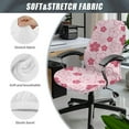 thumbnail image 6 of HELLHERO Cherry Blossom Print Gaming Chair Slipcover, Anti Scratch Decorative Office Seat Chairs Cover, Removable Office Chair Cover, Pink, 6 of 7