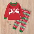 thumbnail image 3 of Conjunto de 2 piezas de camiseta y pantalones con estampado de alces de manga larga para bebés y niñas de Navidad, ropa para niños y bebés, 3 of 5