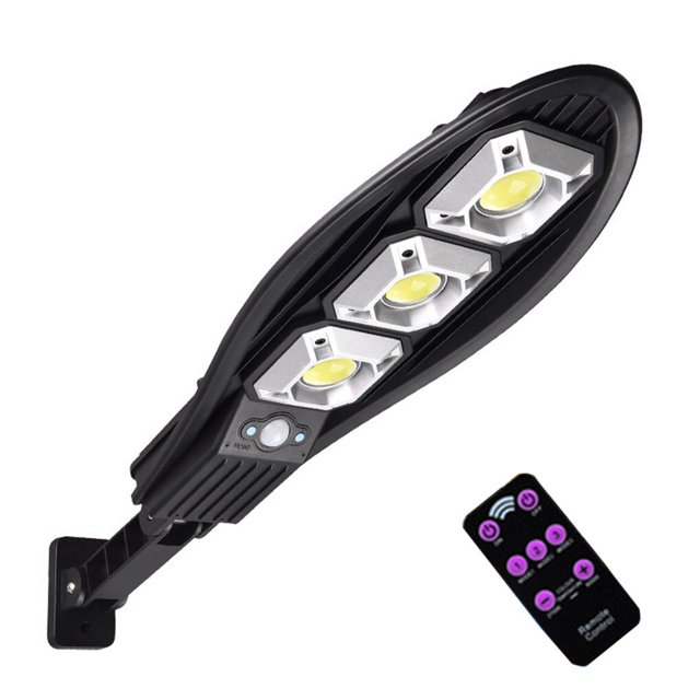 Advancent Luz solar LED Carga de luz solar Sensor impermeable Super brillante COB Farola Lámpara montada en la pared Jardín Parque Decoración Iluminación y accesorios Con control remoto