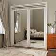 thumbnail image 2 of 72" x 80" Full Lite Mirrored Closet Sliding Doors With Hardware Kit, 2 of 7