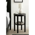 thumbnail image 3 of Kate and Laurel Talcott Modern Round Wood Side Table, 16 x 16 x 24, Black, Transitional Decorative Two-Tier End Table for Use as a Bedroom Nightstand or Living Room Plant Stand Table, 3 of 9